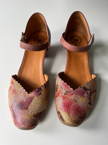 Rosabunte flache pumps mit - flache,